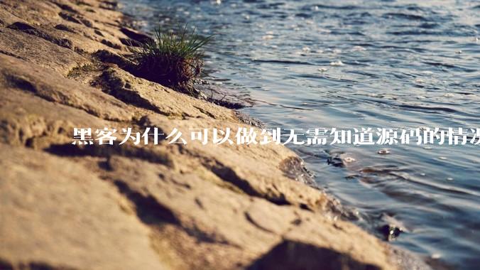 黑客为什么可以做到无需知道源码的情况下找出系统漏洞？